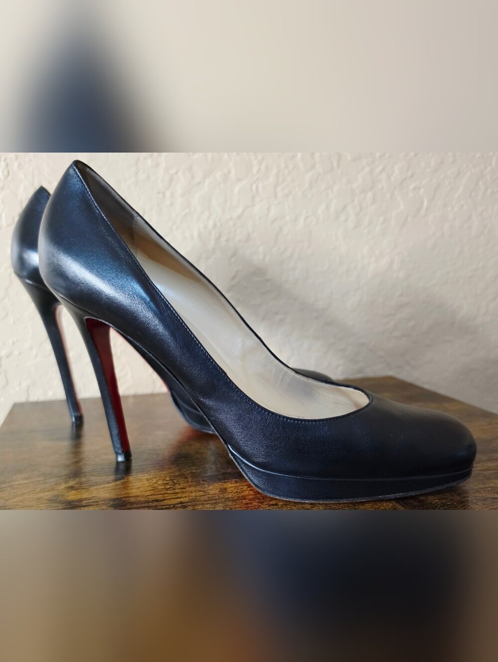 Christian Louboutin Simple 120 mm Nappa Black Leather Stiletto Pumps - Picture 3 of 10